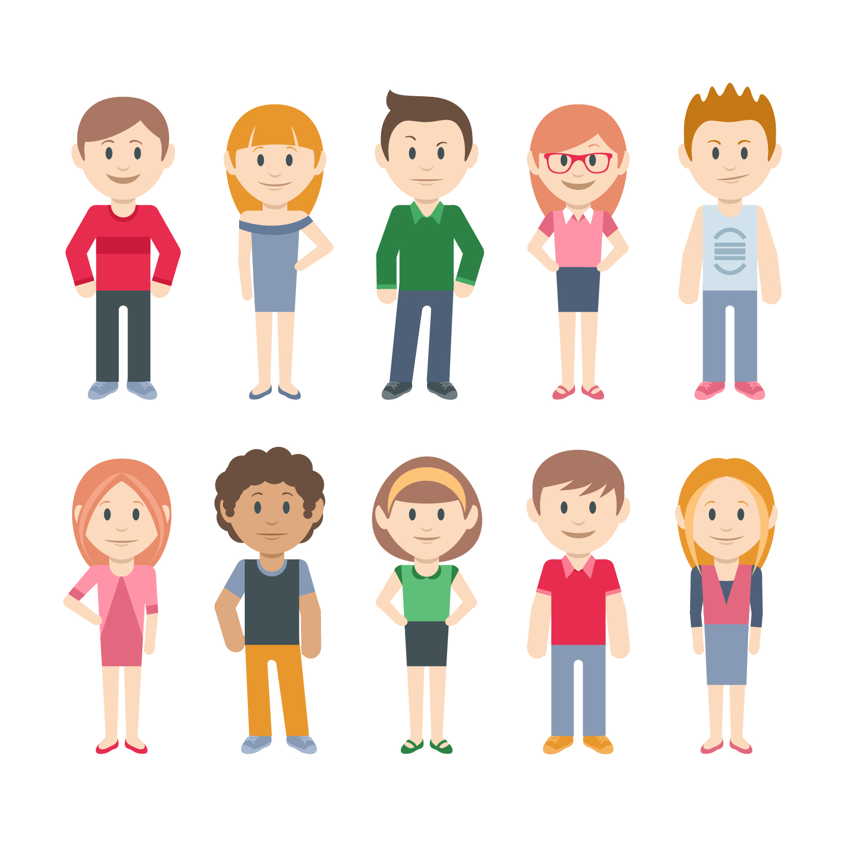 30 Free Download Vector Psd People Avatars Set Free