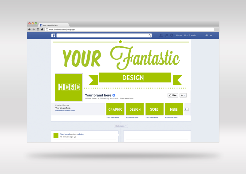 Facebook cover page PSD download free 011