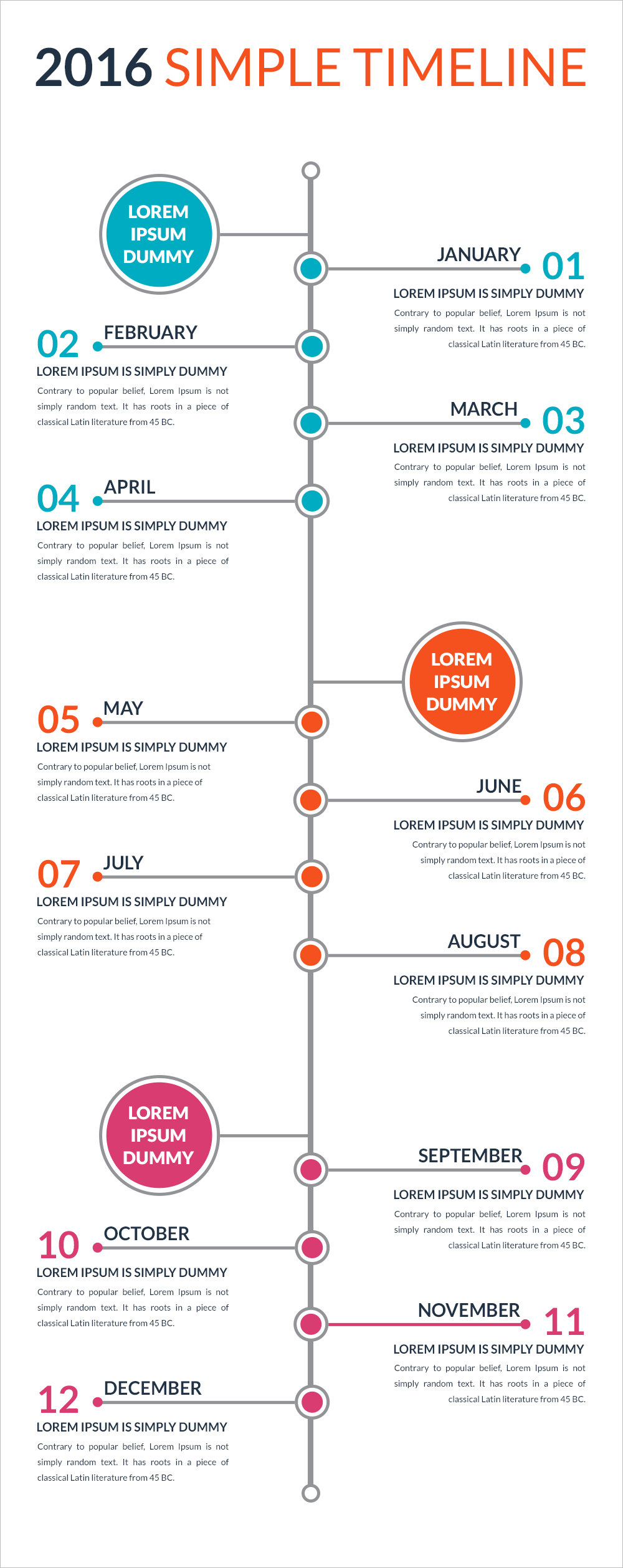 Timeline Template Photoshop