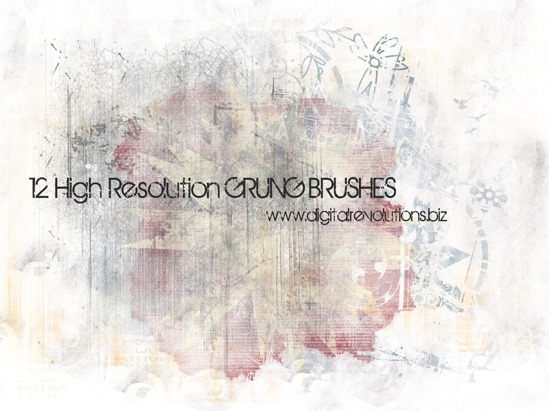 12 High-Resolution Grunge Texture Brushes