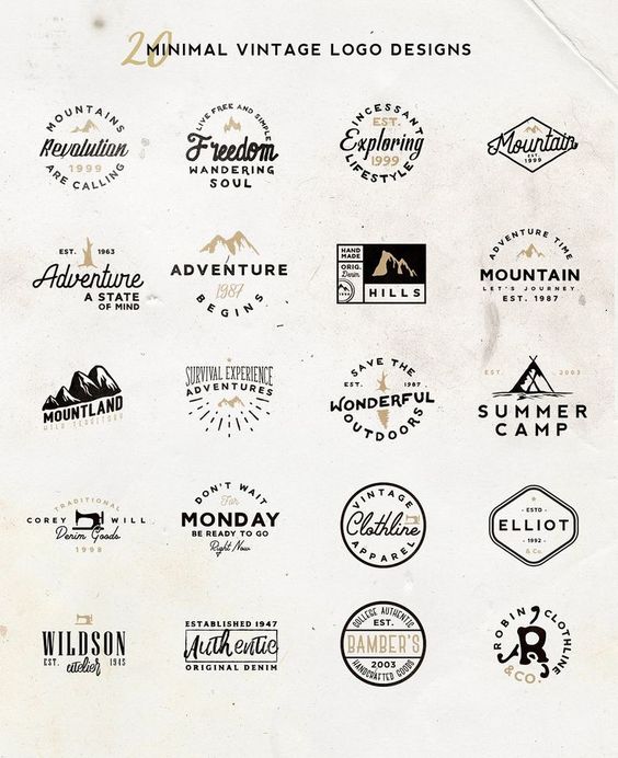 20 Minimal Vintage Logos