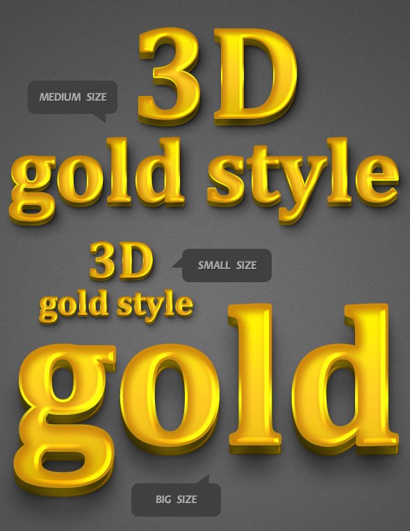 3D Golden Style