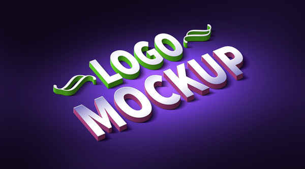 3D Logo text and mock up