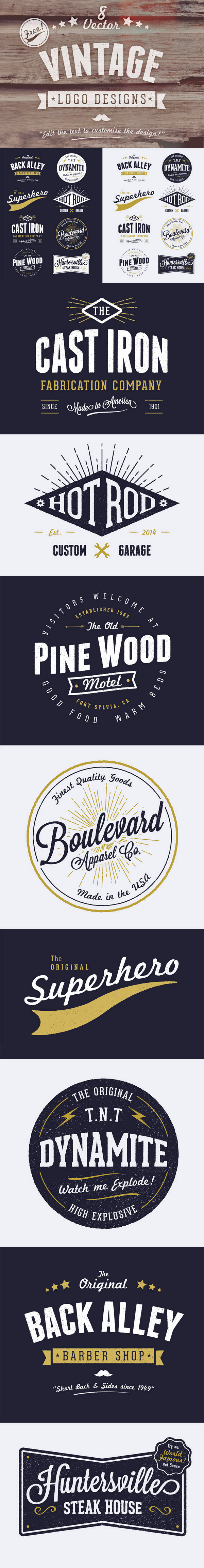 Free 70 Psd Vintage Logo Designs In Psd Vector Eps