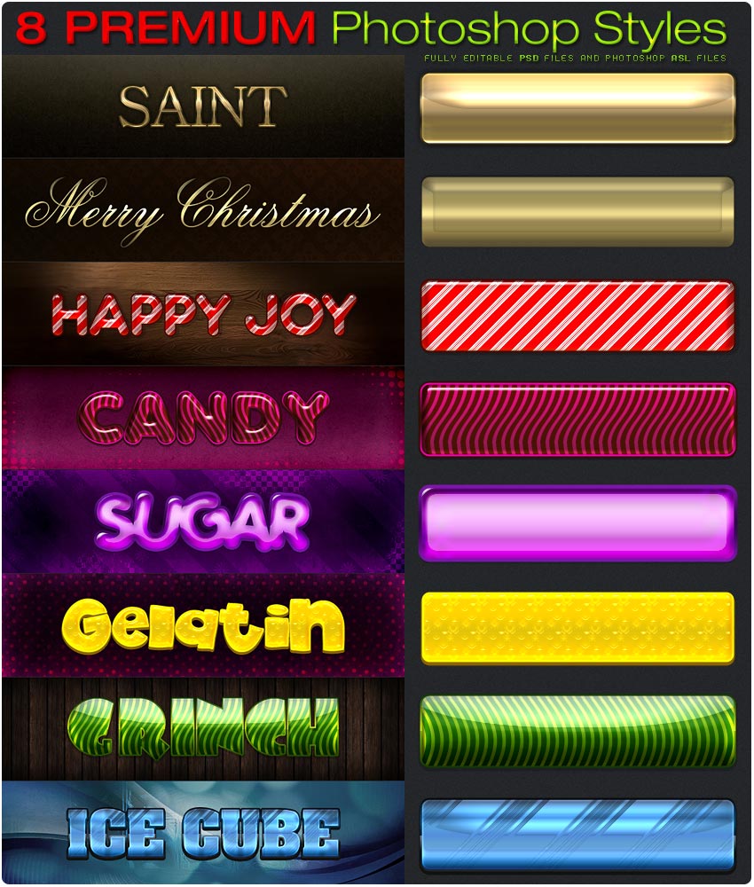 Candy Flavored Text Effect in Photoshop Styles 