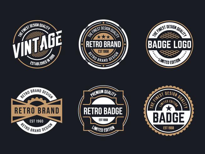 Circle Vintage and Retro Badge Design Free Vector