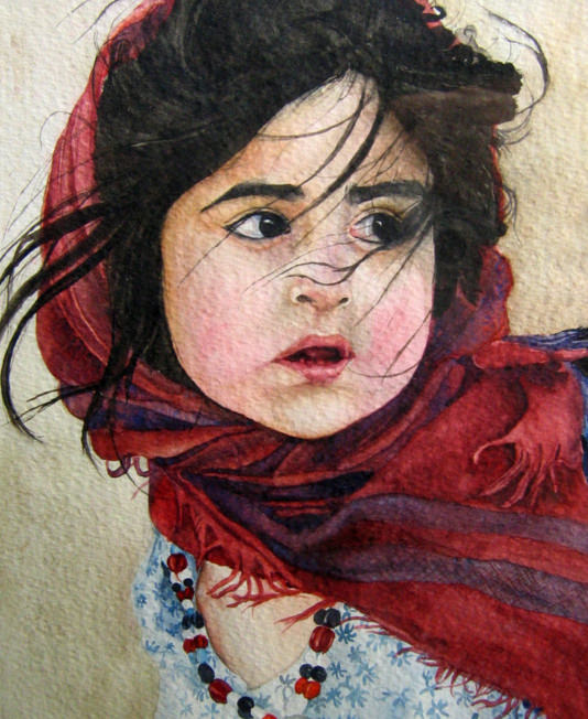 Cute Baby's Water Colour painting