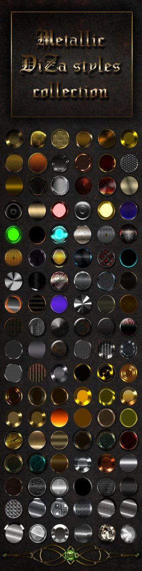 Download Free Random Metallic styles for Photoshop