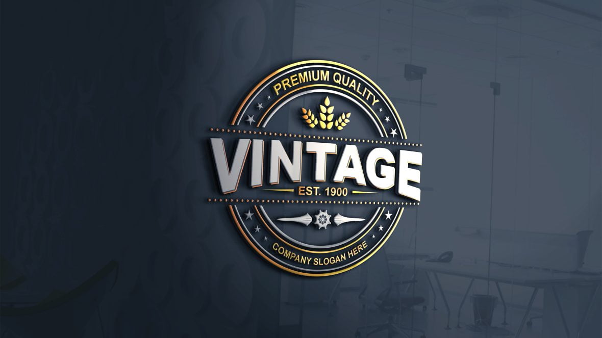 Editable Vintage Logo Design