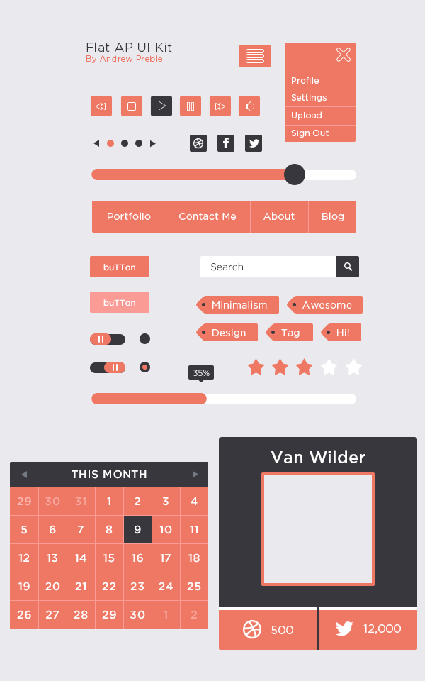 Flat APp UI Kit