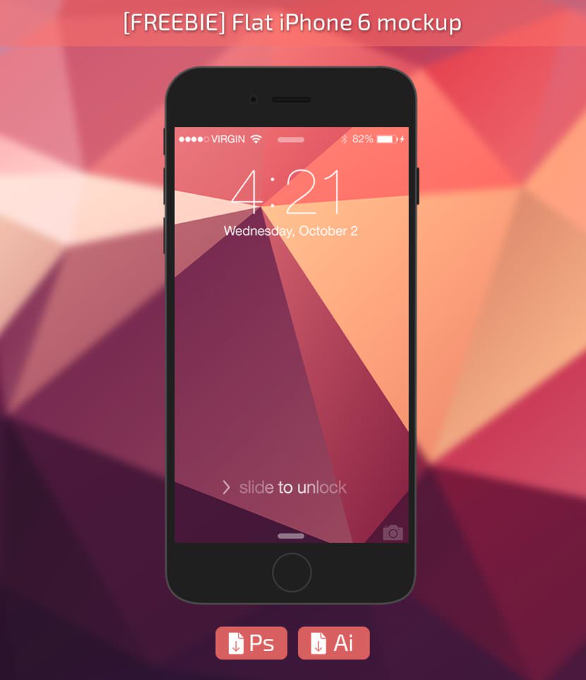 Flat iPhone 6 mockup