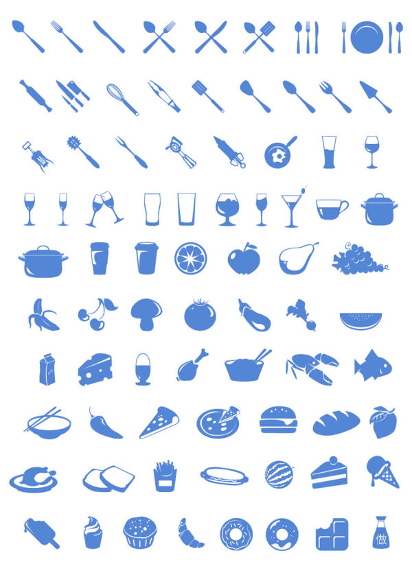 Food and Tableware psd icons