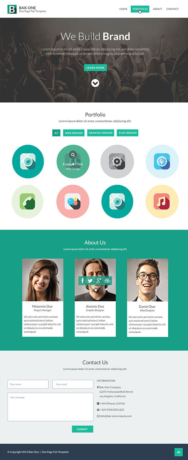 26+ Free One Page Psd Web Template Designs | Free ...