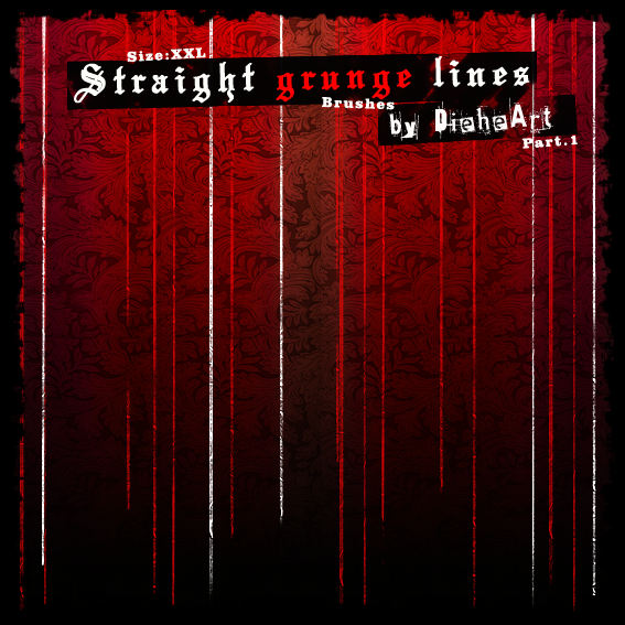 Free Straight Grunge Lines Brushes