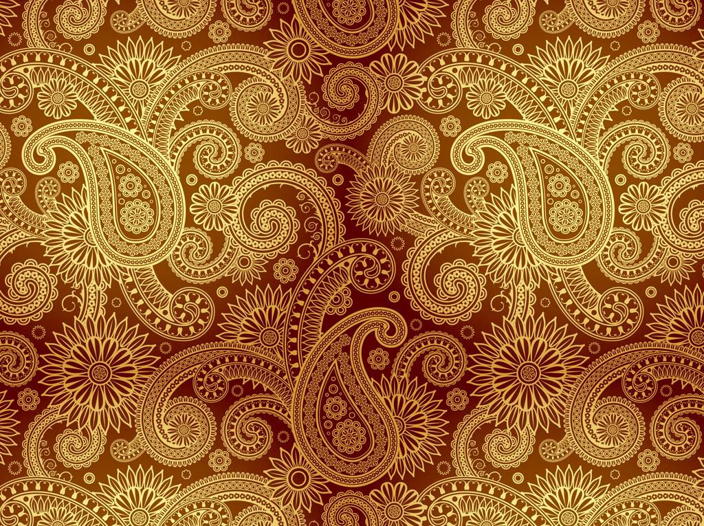 Golden-Damask-Pattern