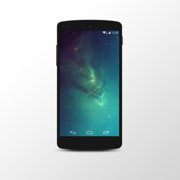 Google Nexus 5 PSD Mock-Up