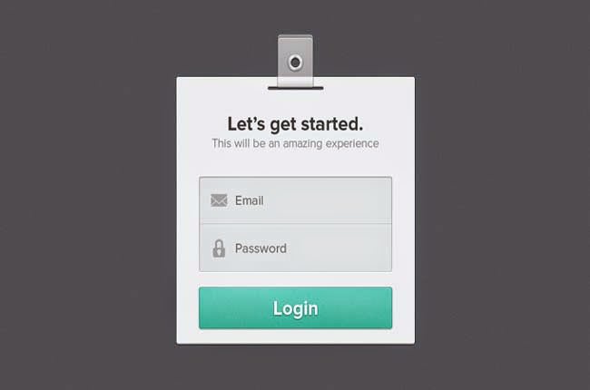 Login Form PSD