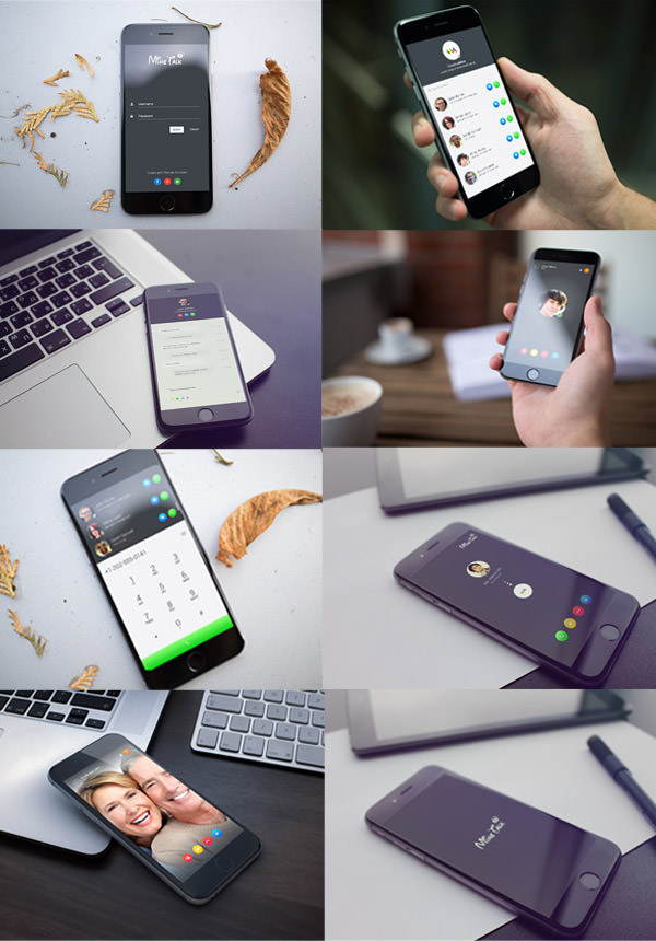 MineTalk App UI PSD