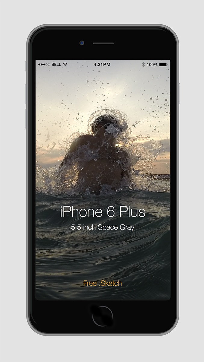 Phone 6 Plus mock up free .sketch