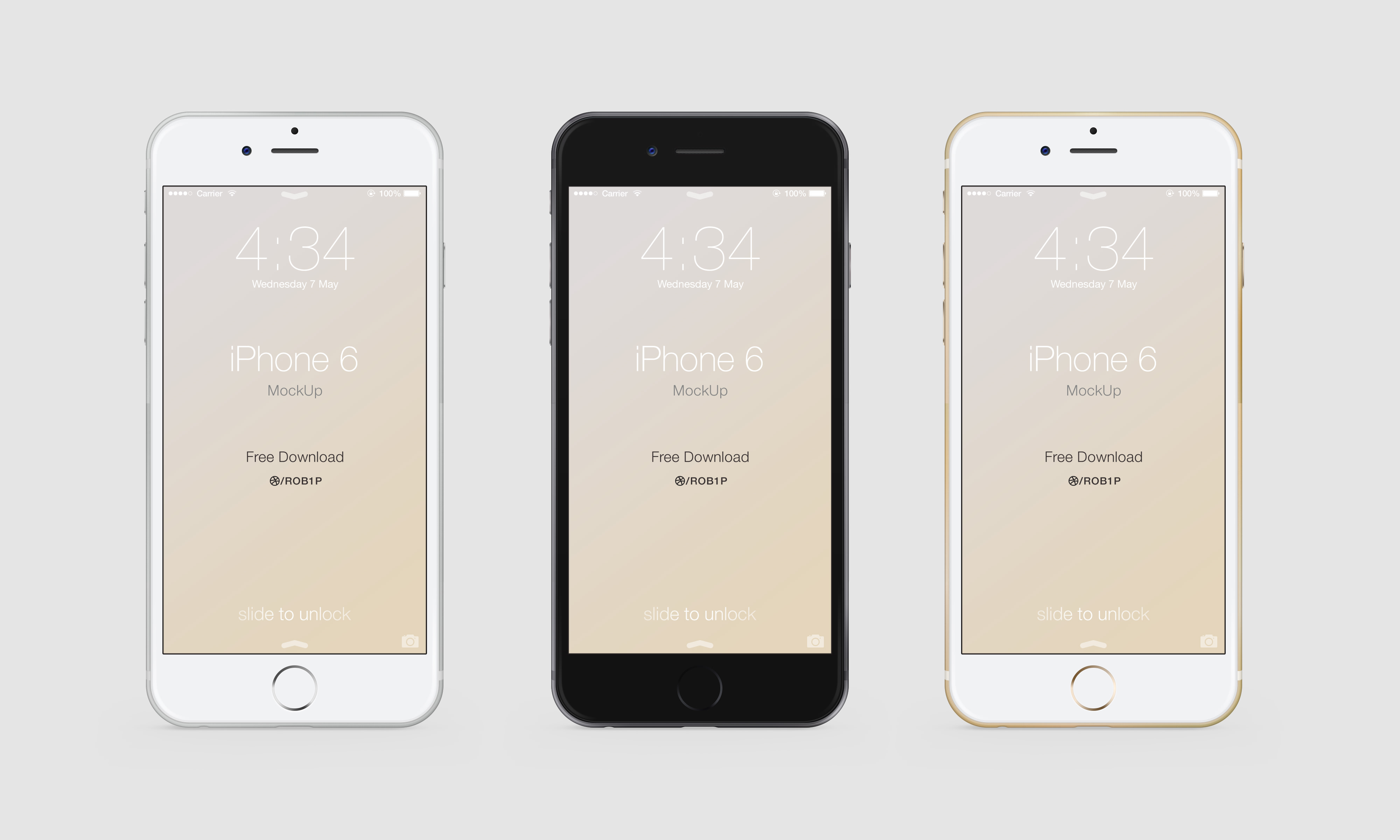 Realistic iPhone 6 mock-up PSD