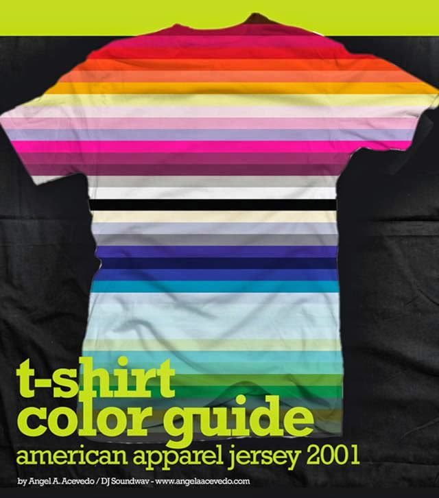 T-Shirt Color Guide Template