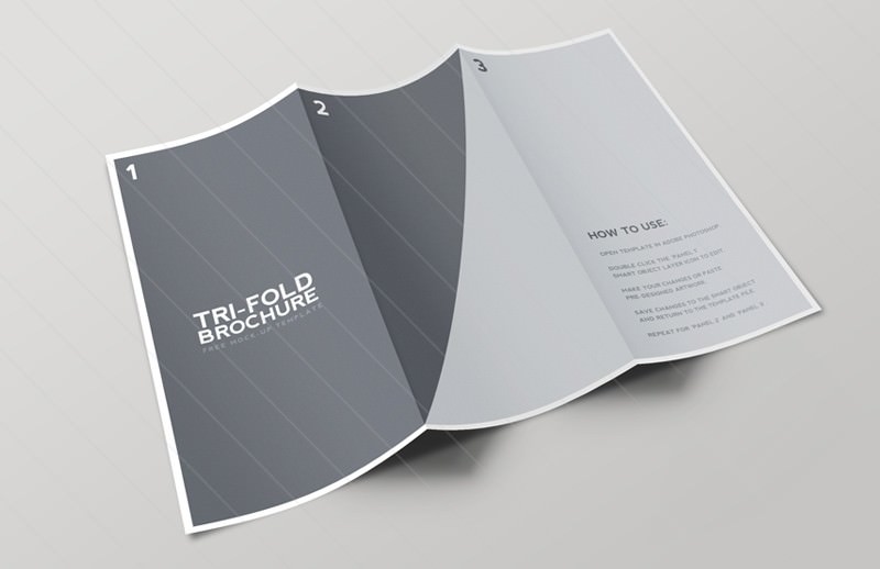 Tri Fold Brochure Mockup Modello