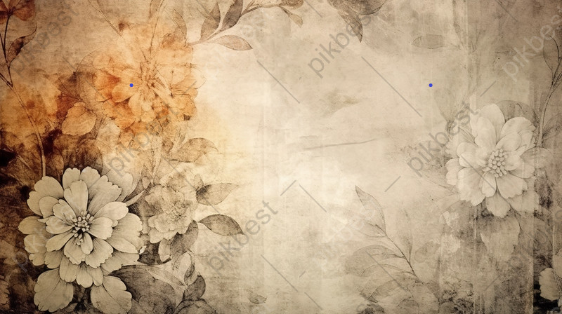 Vintage Floral Texture Grunge Background