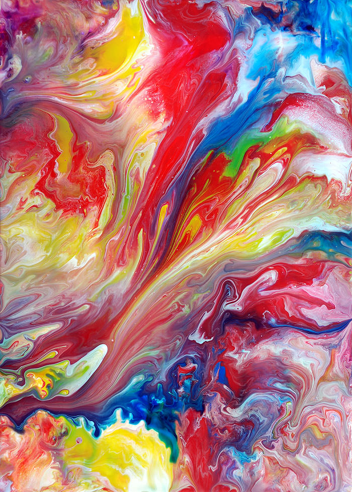 fluid abstract painting