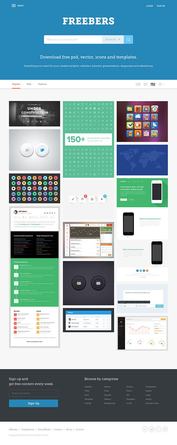 Download Free 23 One Page Psd Web Template Designs PSD Mockup Templates