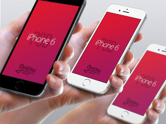 iPhone 6 Hands-on Mockup PSD