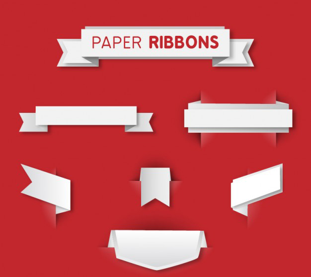 paper-ribbons-vector-set