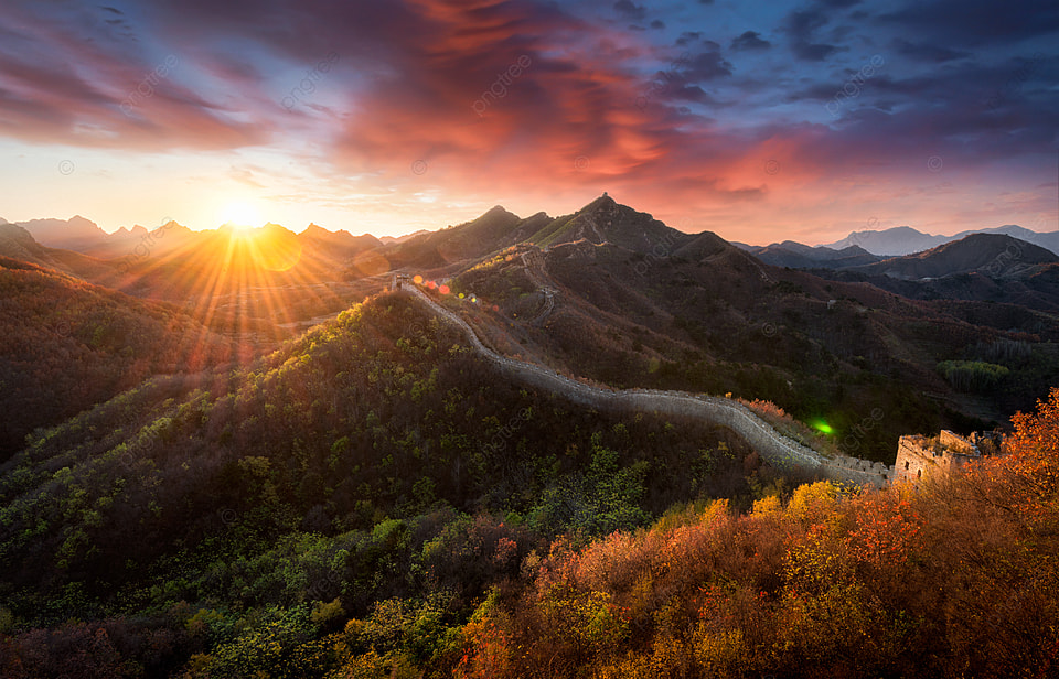 pngtree great wall scenery png image