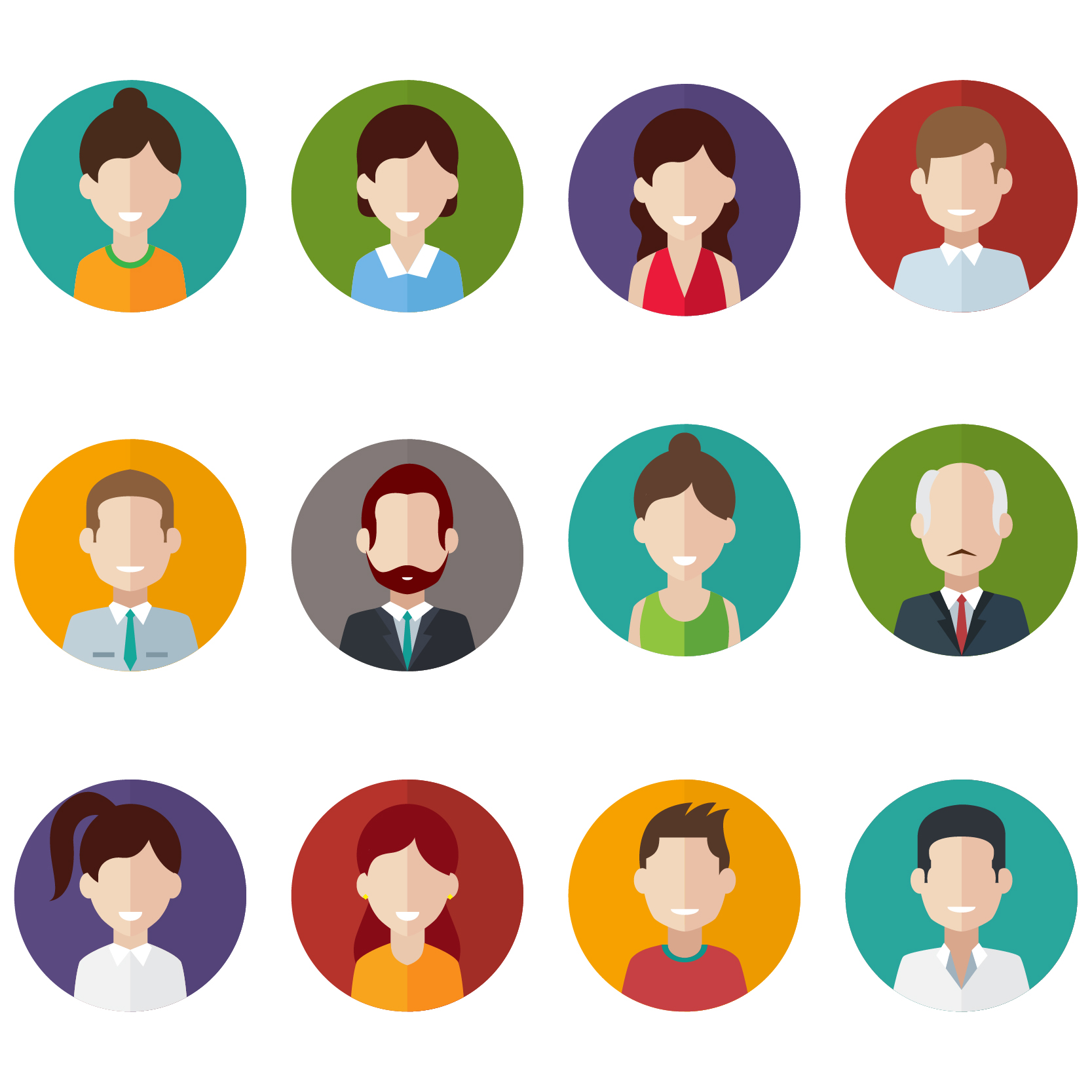 Download FREE 30+ Vector People Avatars Set in PSD