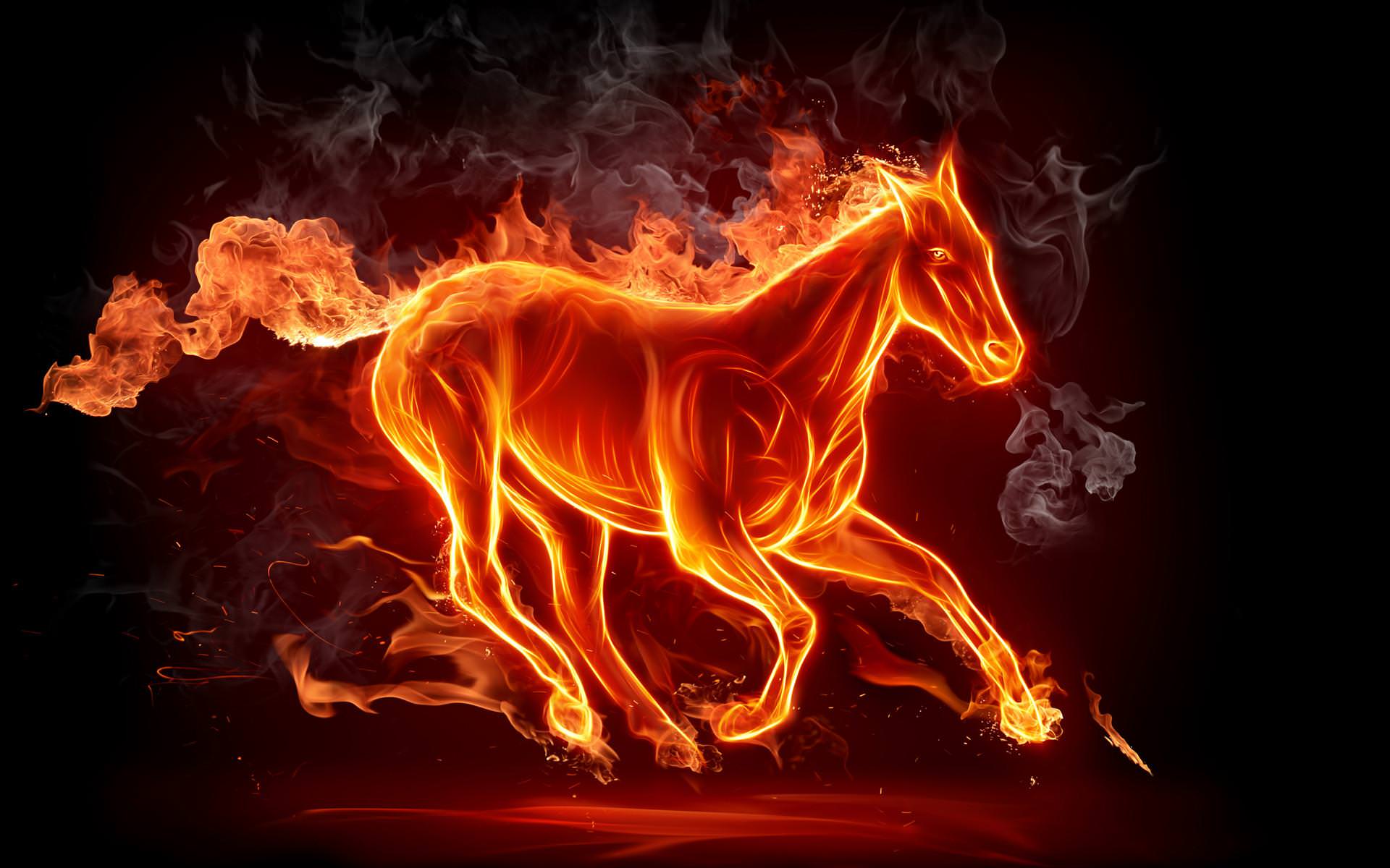 3d-Wallpaper-of-fire-effect-of-horse-in-photoshop