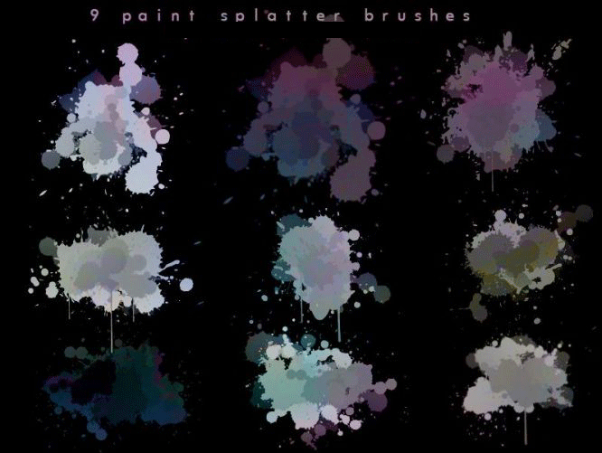 photoshop painnt splatter brush