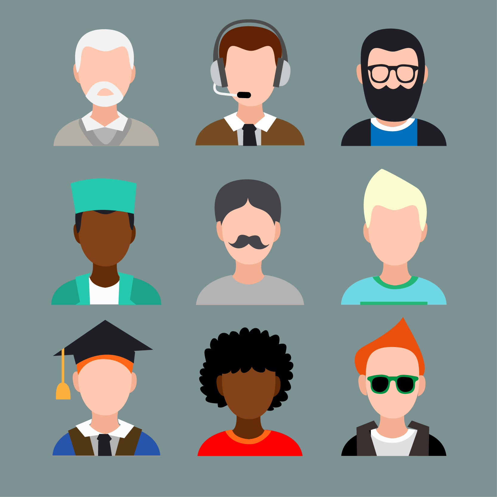 FREE 30+ Vector People Avatars Set in PSD