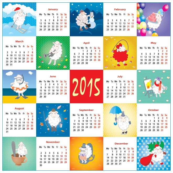 988-Lamb-background-2015-vector-calendar