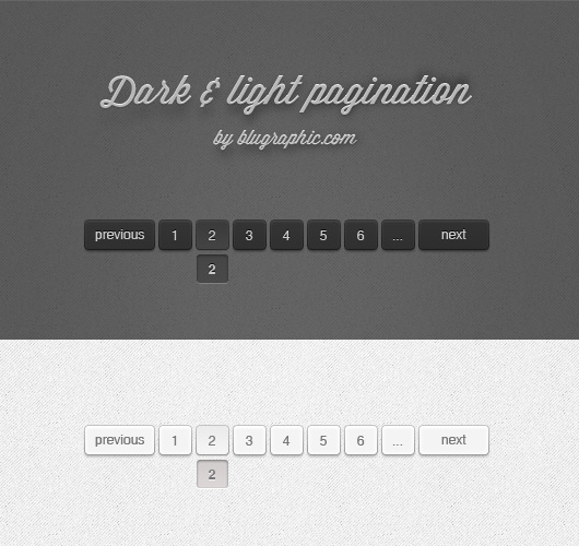 Dark an light web pagination