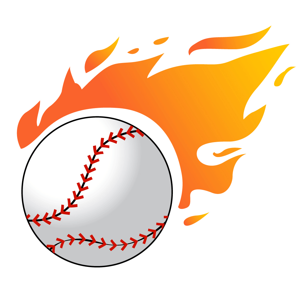 Flame-baseball-vector-material-16612