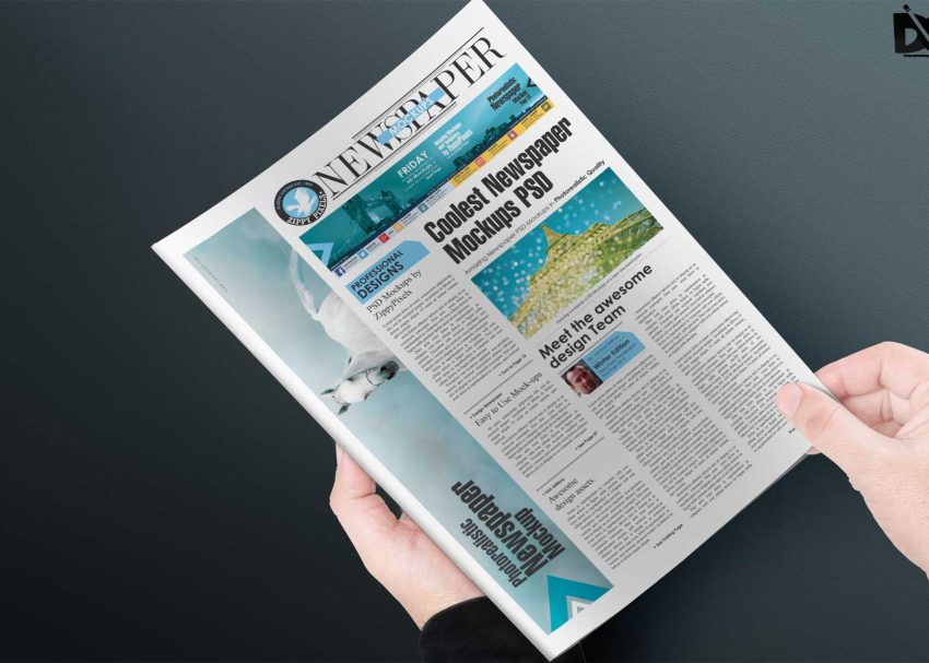 Free PSD Business Magazine Newspaper Mockup