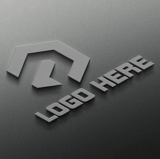 Free Realistic 3D Metal Logo Mockup