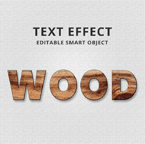 Free Wood Text Effects PSD