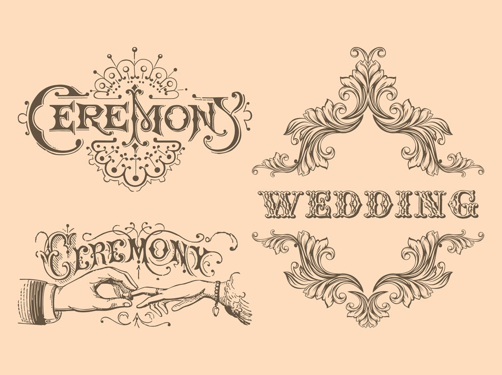 wedding illustrations vector free download