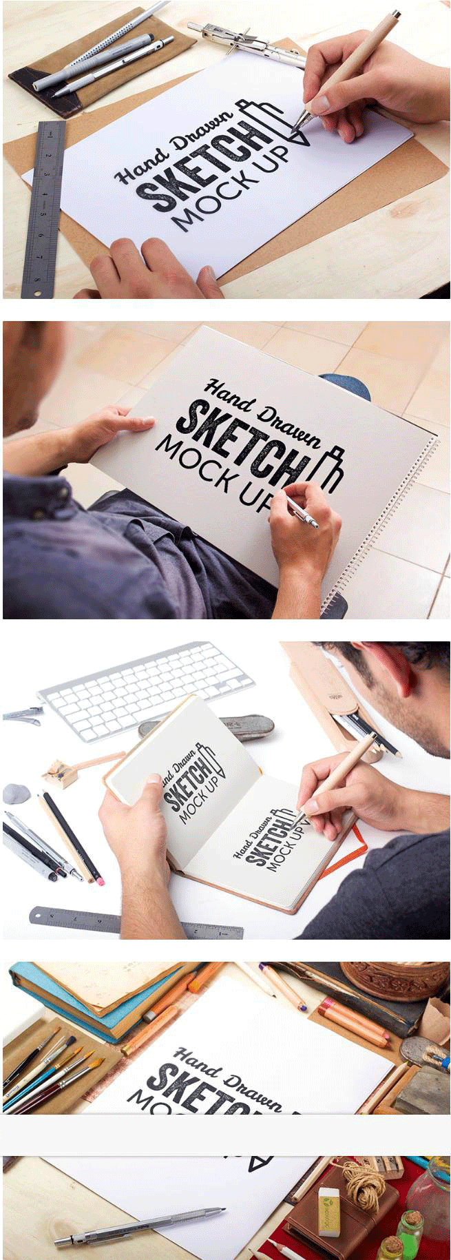 FREE 20+ Fantastic PSD Hand Drawn Sketch Book Mockups in PSD | InDesign | AI