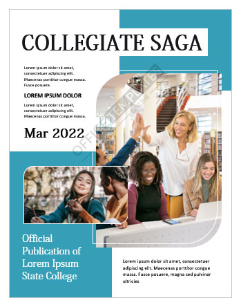 Modern College Magazine Cover Page