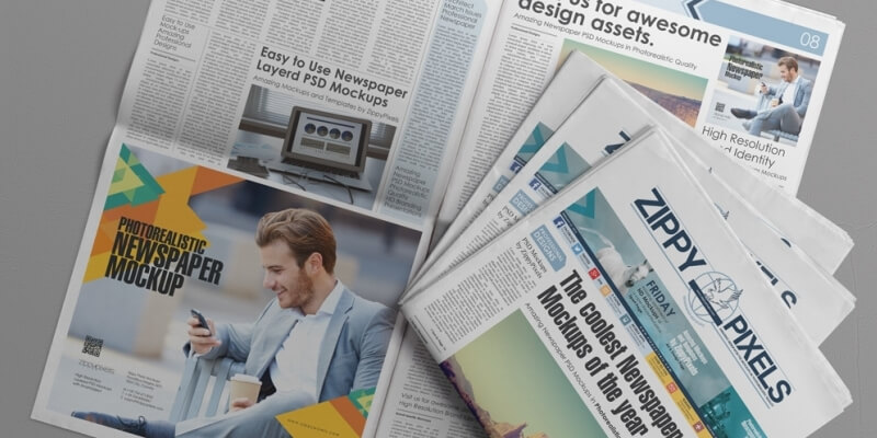 Newspaper Adverting PSD Printing Mockups