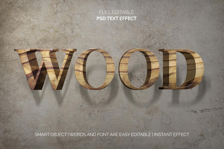 Smart Wood Text Effect