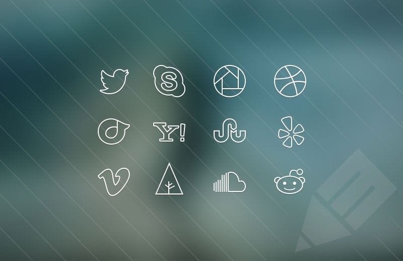 ultra thin vector icons