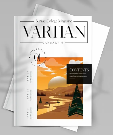 Vartian Magazine Cover Template Elegant Wild Nature Scene