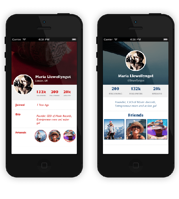 25+ App Profile Page Designs PSD, Vector EPS, JPG